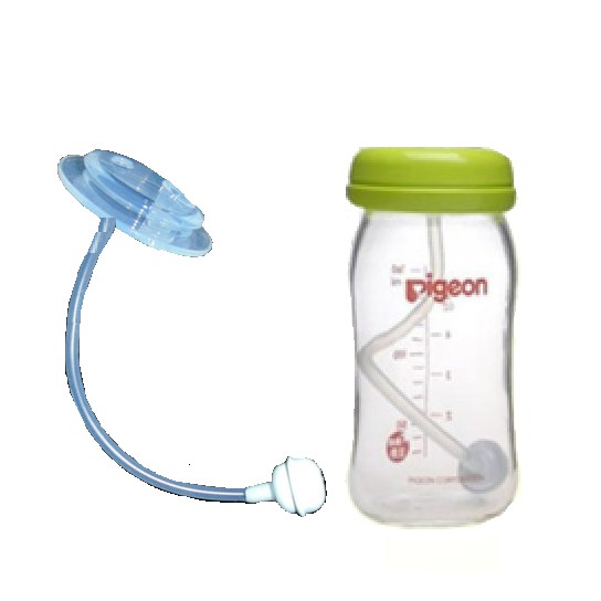 Van chống sặc chống đổ cổ rộng Pigeon 160ml/240ml - phụ kiện cho bình sữa Kichi , GB Baby , Spectra