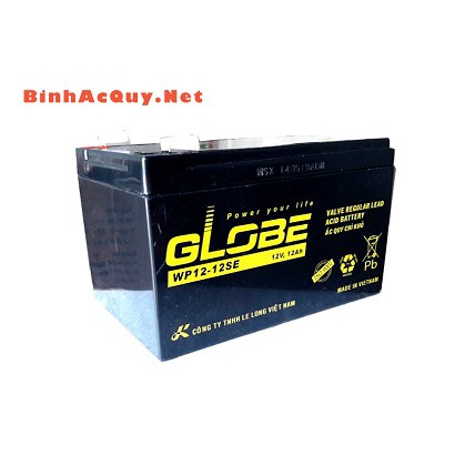 Bình ắc quy xe đạp điện wp12-12se - globe