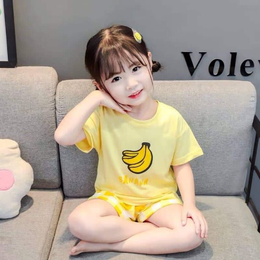 Bộ quần áo hoa qủa cho bé gái