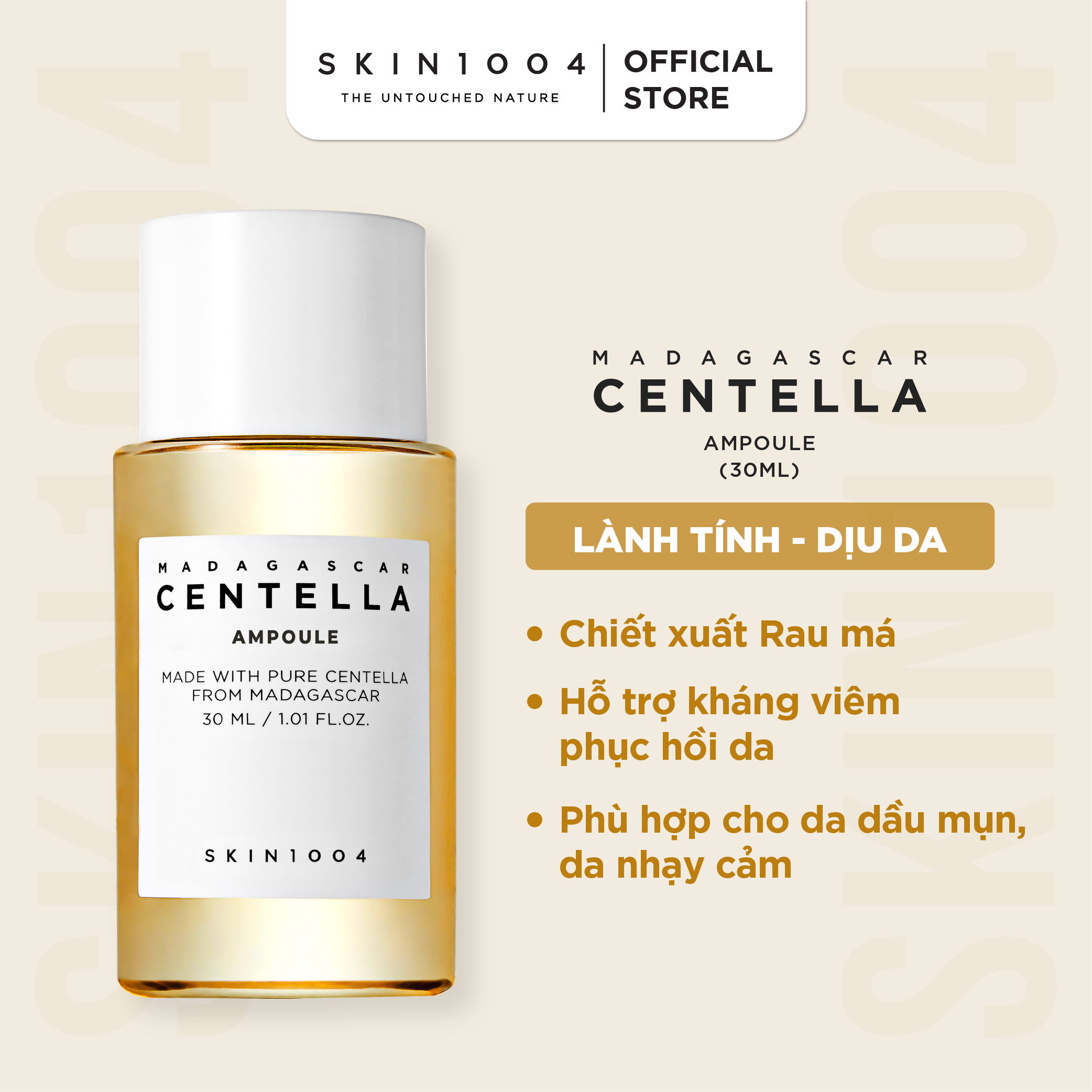 [ HÀNG TẶNG KHÔNG BÁN ] Tinh chất Skin1004 Madagascar Centella Ampoule 30ml ( không ống hút )