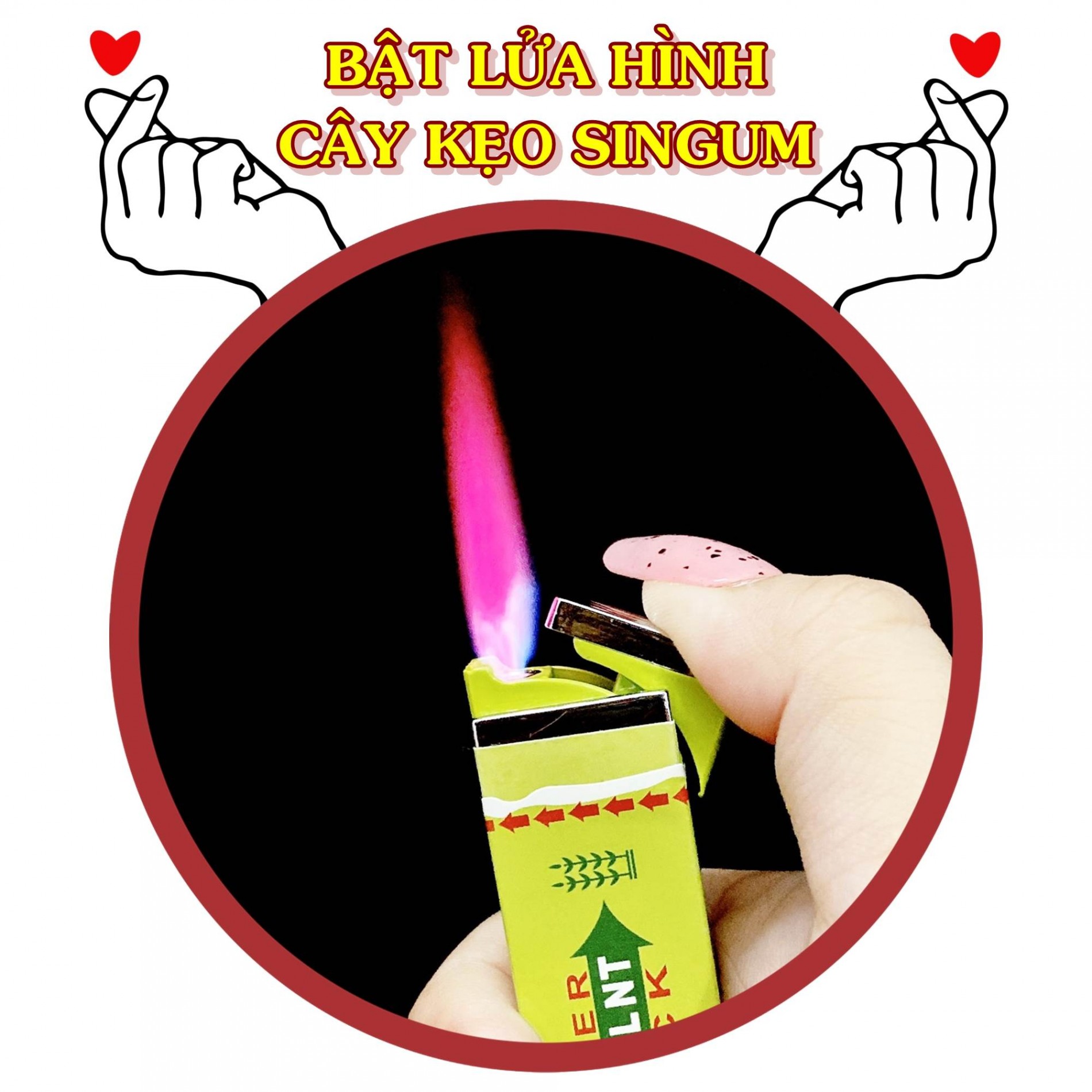 BẬT LỬA KHÈ HÌNH CÂY KẸO SINGUM - (XÀI GAS)