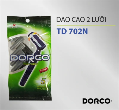 Dao cạo râu 2 lưỡi DORCO TD 702 ( gói 5 dao cạo )