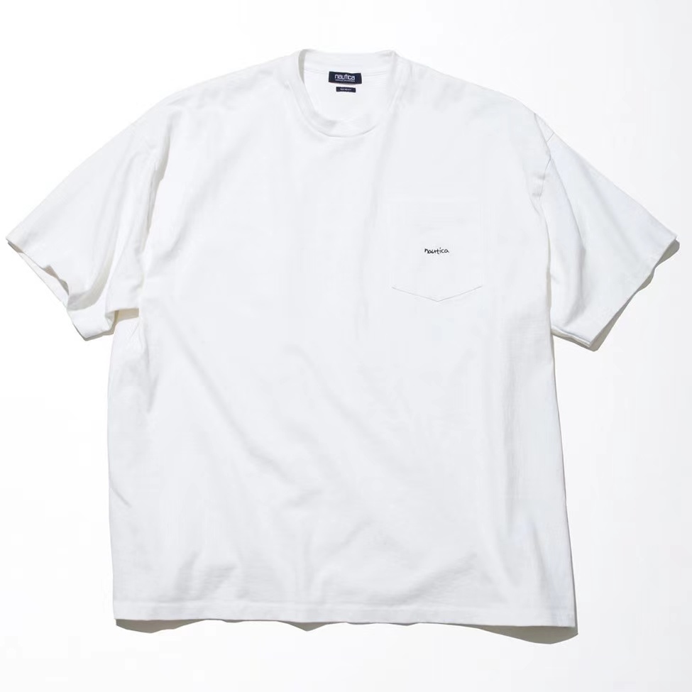 Original cityboy style NAUTICA Akio retro pocket loose short-sleeved T-shirt