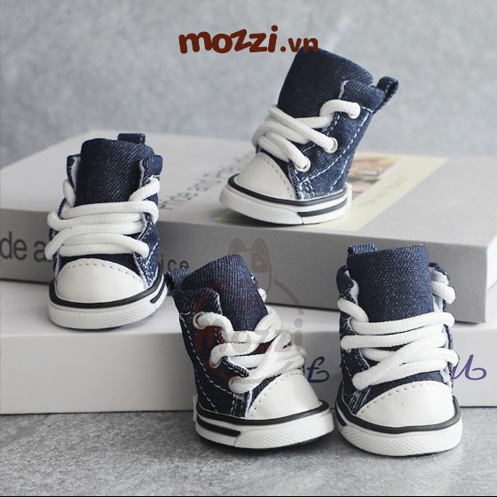 Giày vải jean xanh trendy dành cho chó mèo