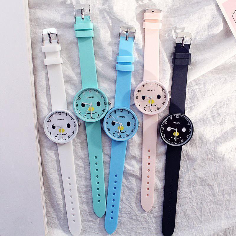 Đồng hồ thời trang nam nữ Huans dây silicon MS764