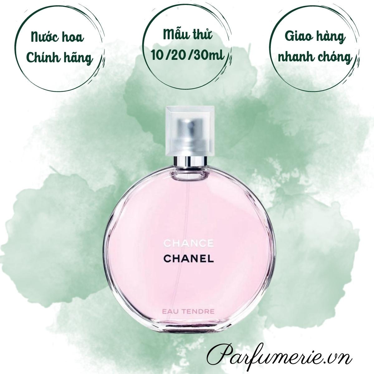 Mẫu thử nước hoa chance eau tendre edt; nước hoa nữ thơm nhẹ nhàng, dịu dàng, trang nhã