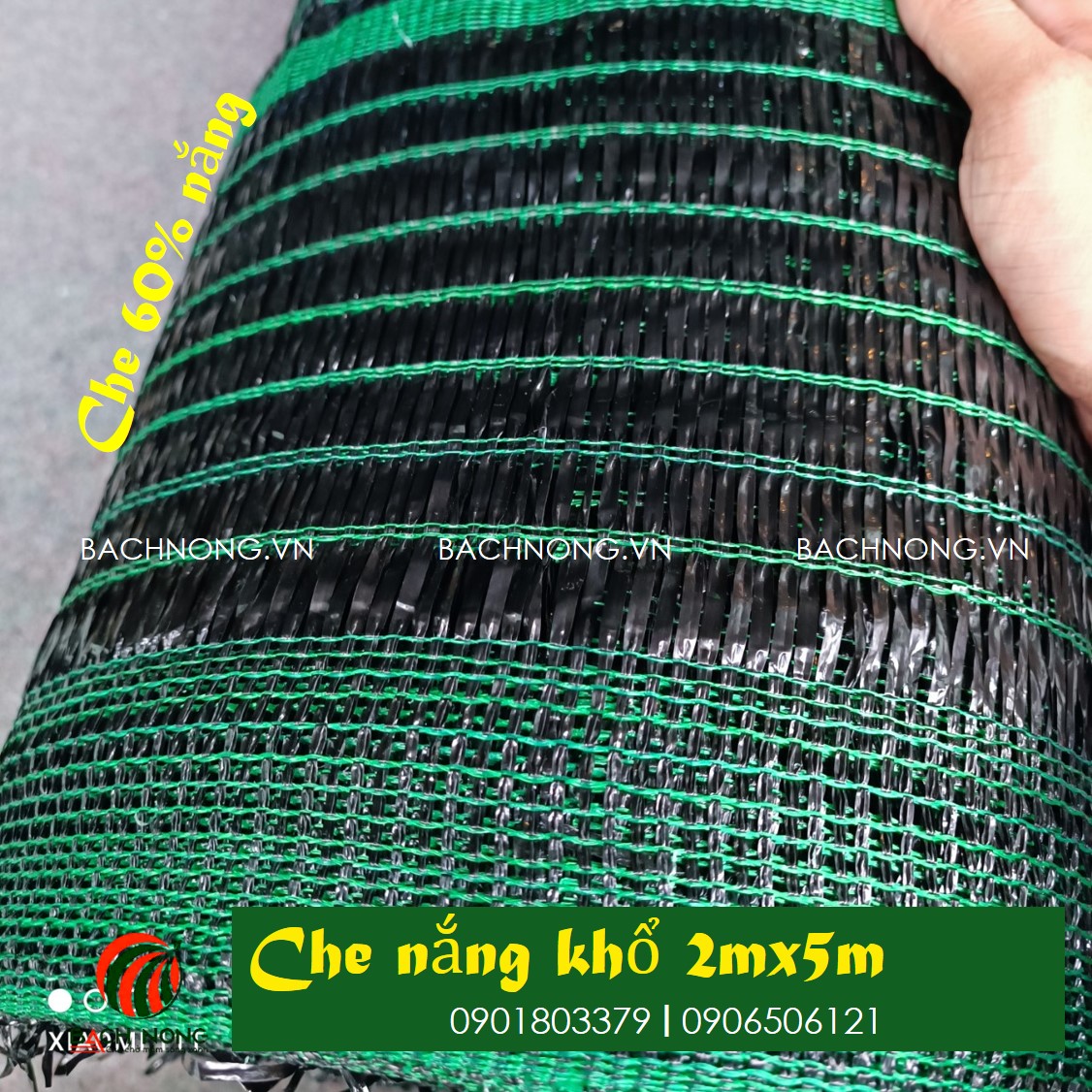 Tấm Lưới Che Nắng 2mx10m, Lưới Thái che phủ 70%