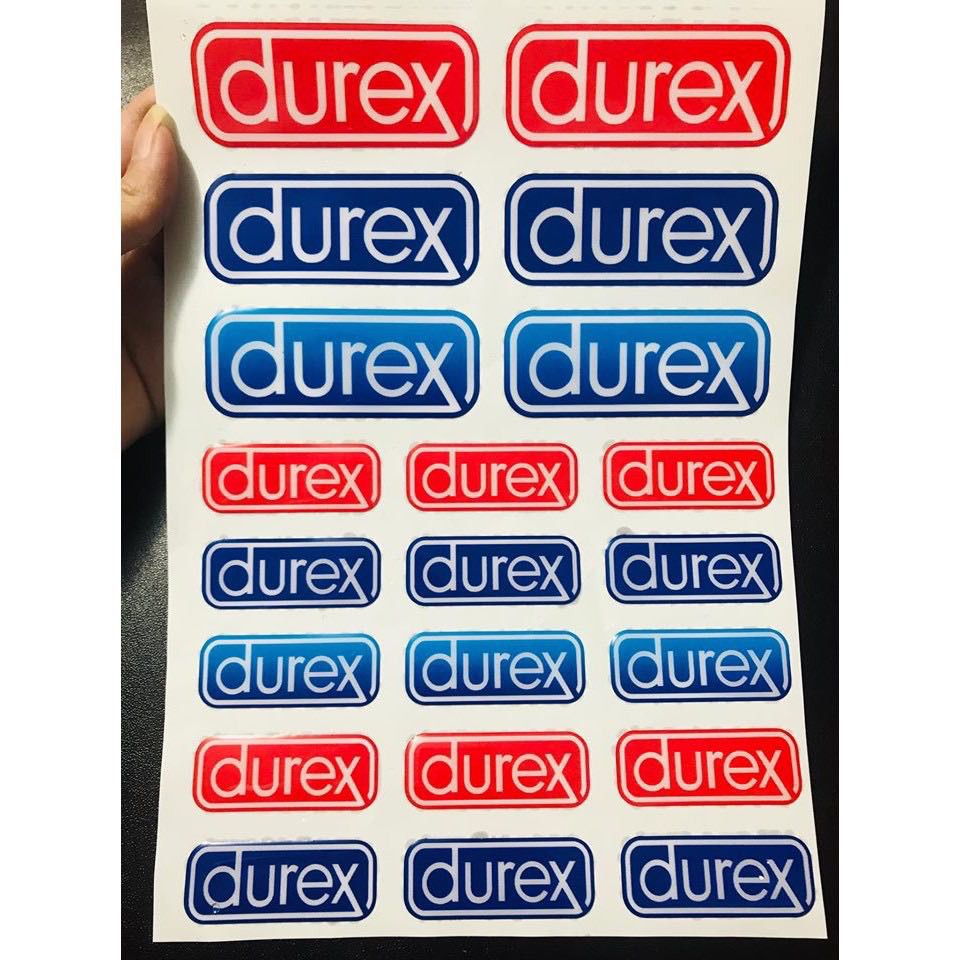 Tem nổi hoặc giấy hiệu durex đủ màu ngẫu nhiên