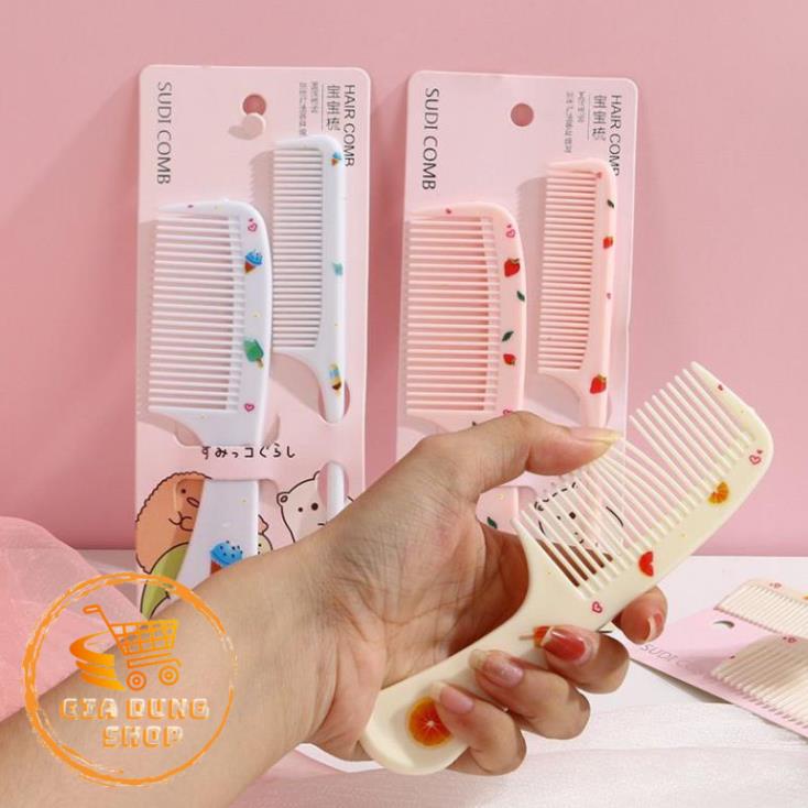 Set 2 Lược Chải Tóc Họa Tiết Dễ Thương
