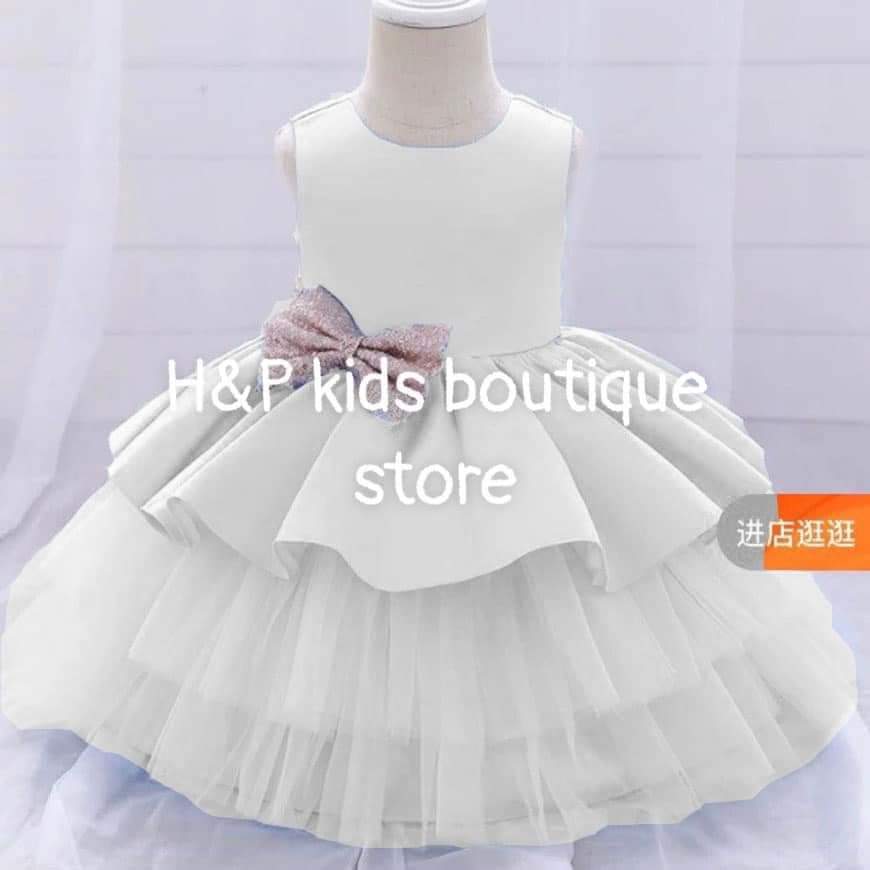 Đầm công chúa xòe đính nơ siêu cưng cho bé 07-20kg