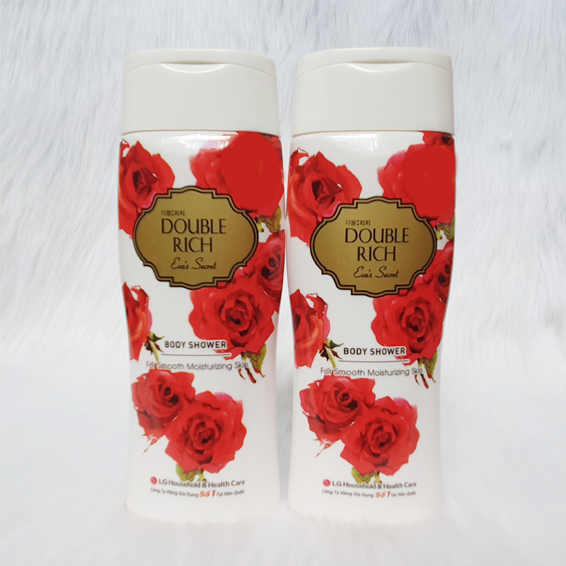 Combo 2 Chai Sữa Tắm Dưỡng Ẩm Double Rich Hương Hoa Hồng 200g