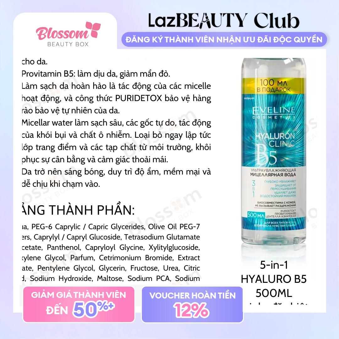 [Blossom] NƯỚC TẨY TRANG EVELINE 500ML FACEMED+