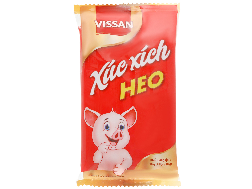 1 gói xúc xích tiệt trùng heo vissan 90g