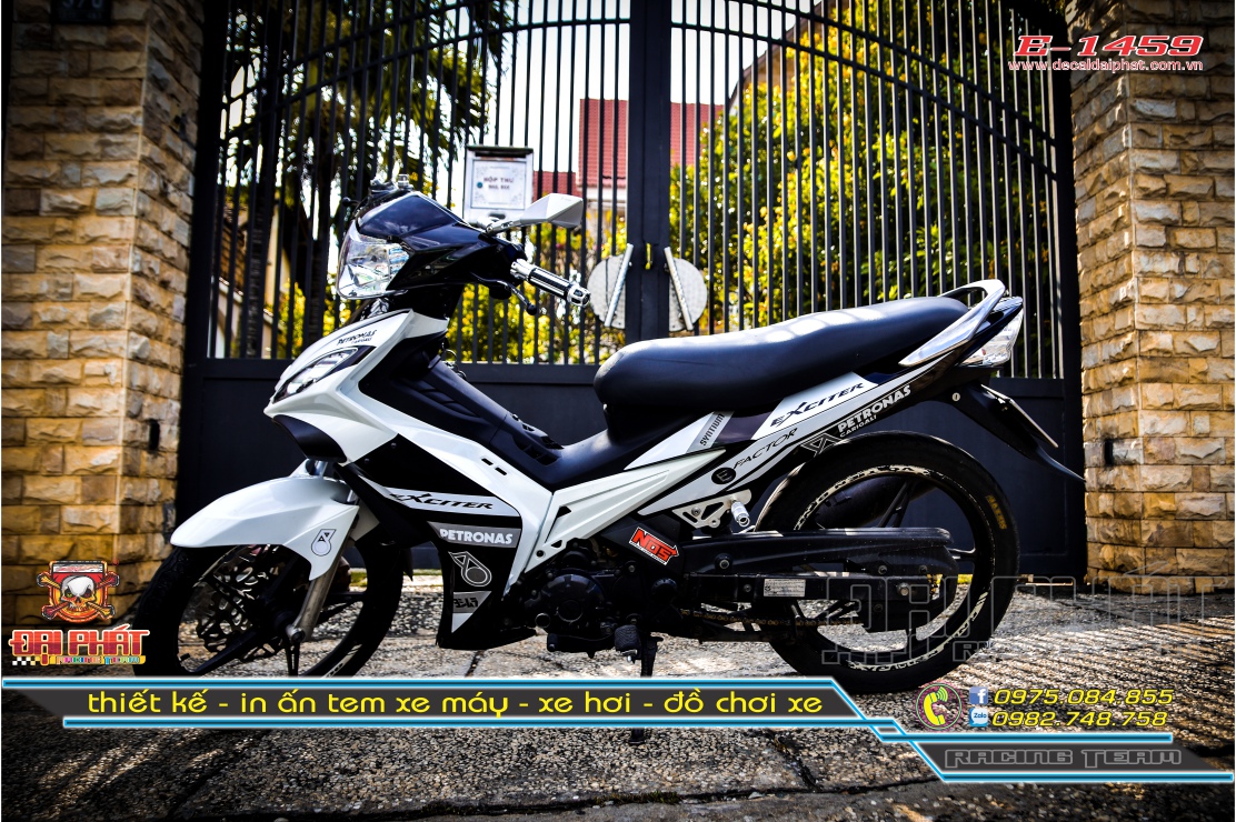 Tem Rời Xe Exciter 2010 Đen Trắng