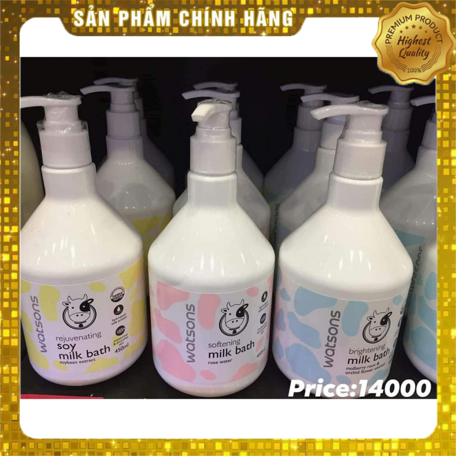 Sữa Tắm Con Bò Watsons Milk Bath Thái Lan 450ml