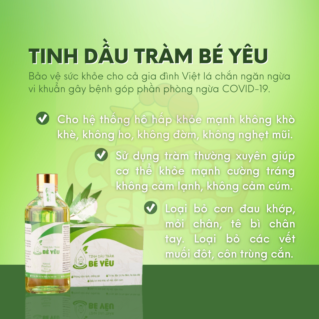 Tinh dầu tràm gió nguyên chất Bé Yêu 100ml