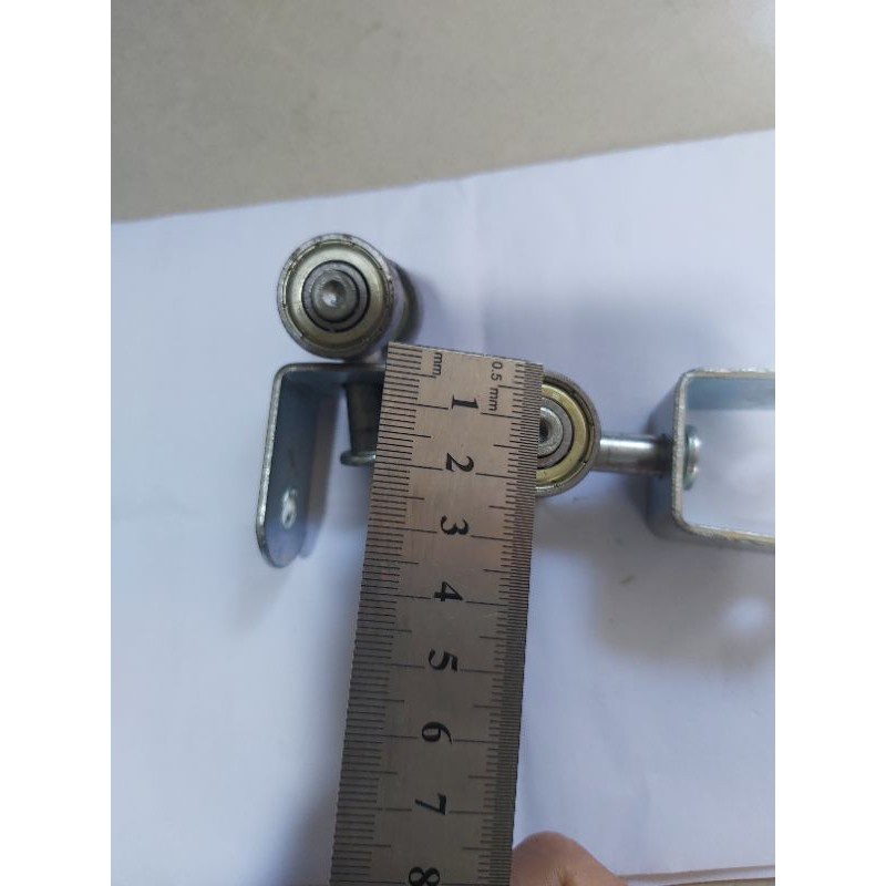 Bánh xe máng treo mái xếp, bánh xe lùa treo bạt nhà vòm mái hiên di động xe đẩy hàng cao cấp có vòng bi như hình