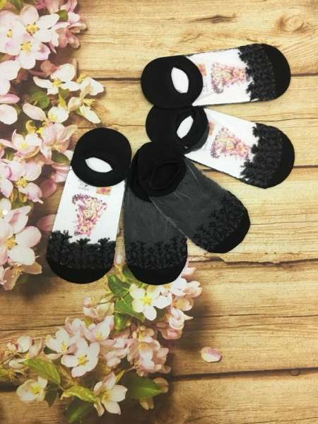 Combo 5 đôi tất/vớ nữ ren công chúa cổ ngắn