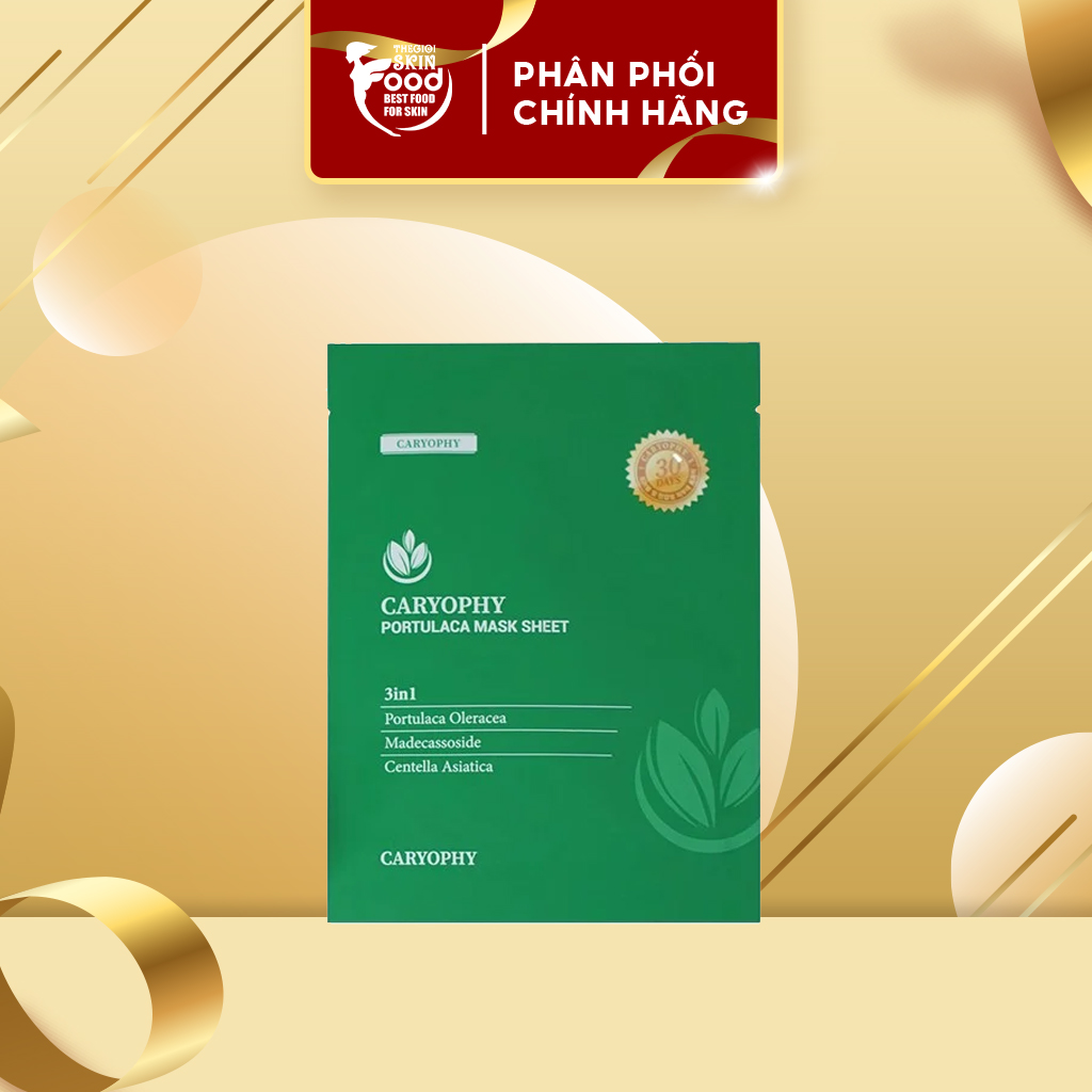 Mặt Nạ Miếng Làm Dịu, Phục Hồi Dành Cho Da Dầu Mụn Caryophy Portulaca Mask Sheet