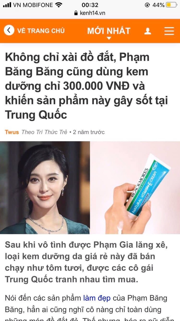 KEM DƯỠNG VITAMIN E BLACKMORE ÚC