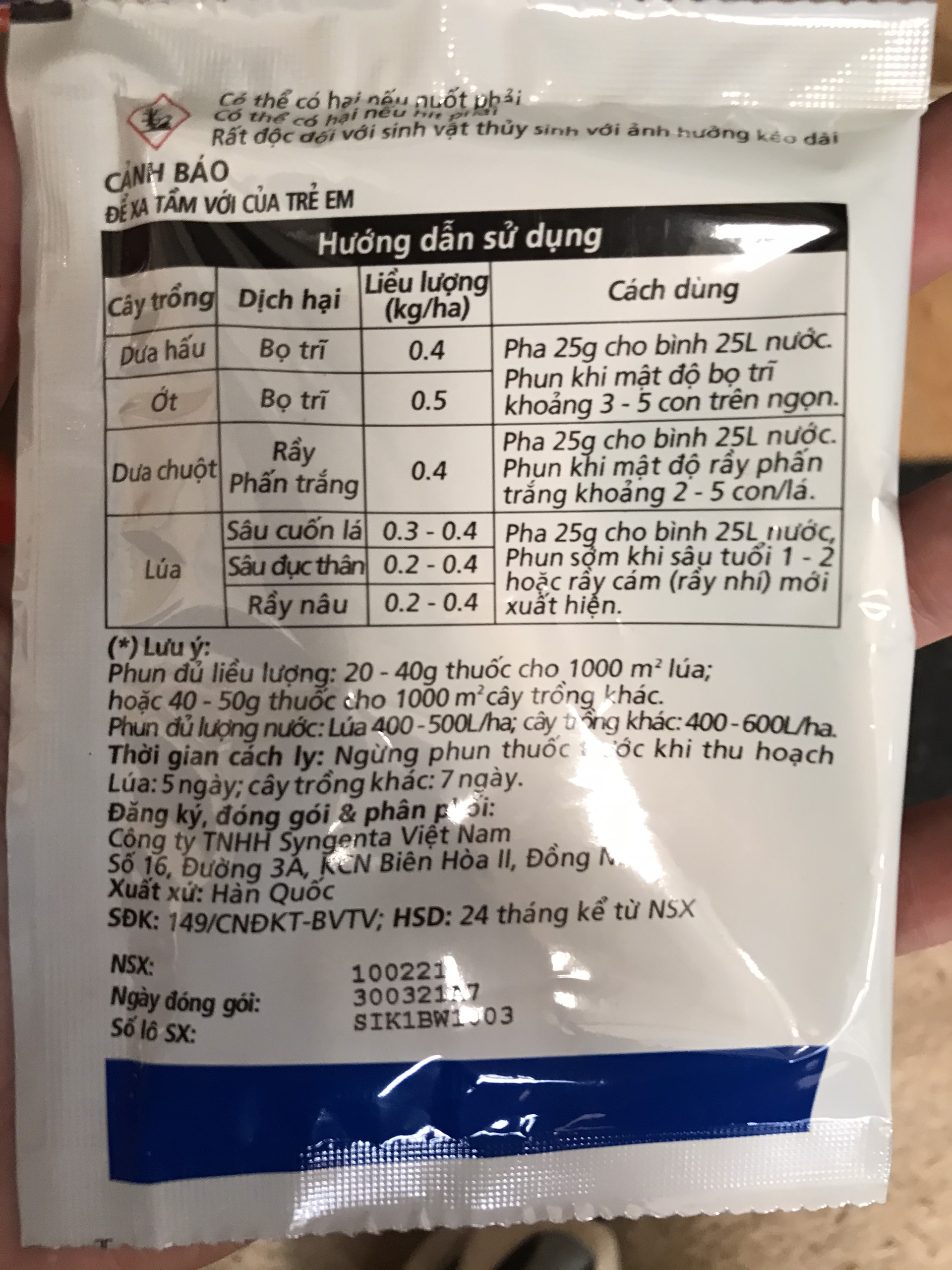 TRỪ SÂU MINECTO STAR  60WG 25 GRAM
