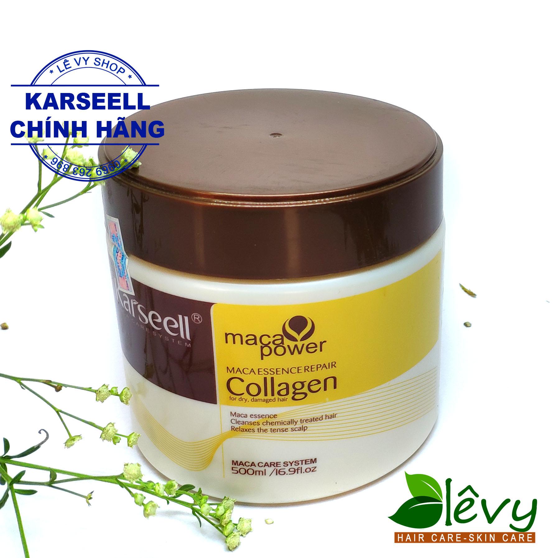 Dầu Hấp Karseell Maca Collagen Phục Hồi Tóc Hư Tổn 500ml