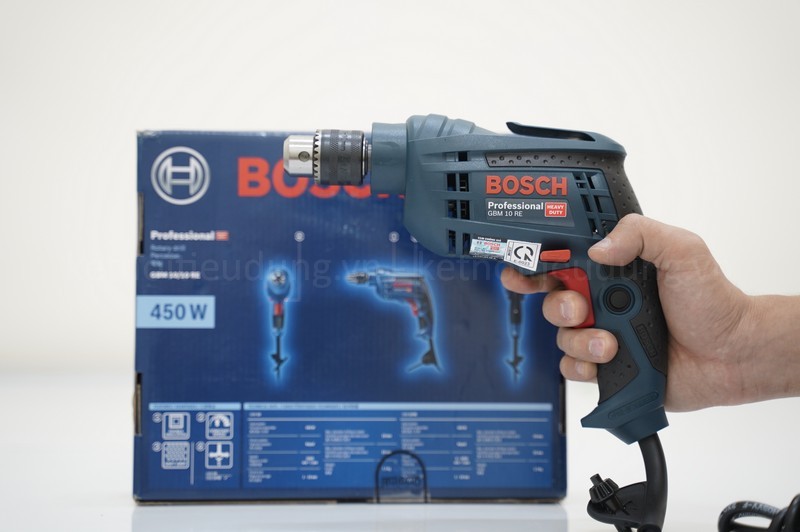 Máy Khoan Bosch GBM 10RE 450W - Momen xoắn tối đa 14Nm - Siêu nhẹ chỉ 1,3kg