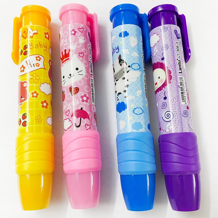 Combo 2 Cây Gôm Bấm Dễ Thương Cao Cấp Kích thước : (2 x 11)cm
