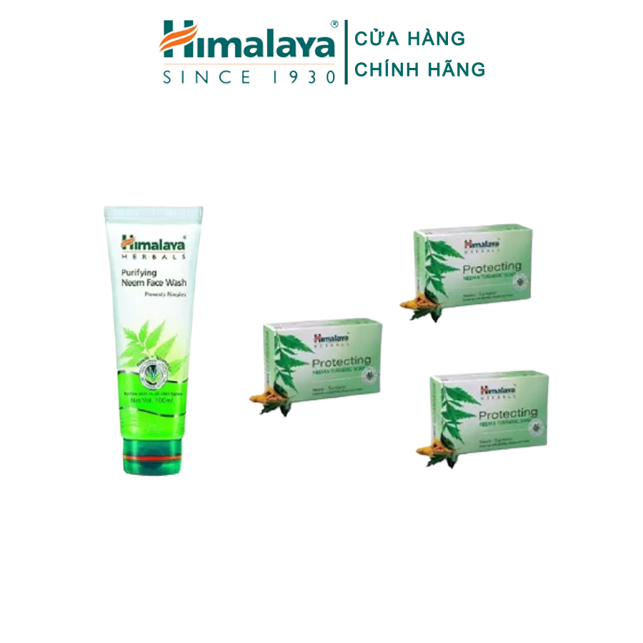 [HÀNG CHÍNH HÃNG]Neem Combo Set sữa rửa mặt neem 150ML*1 + Xà Phòng Neem 75gm*3