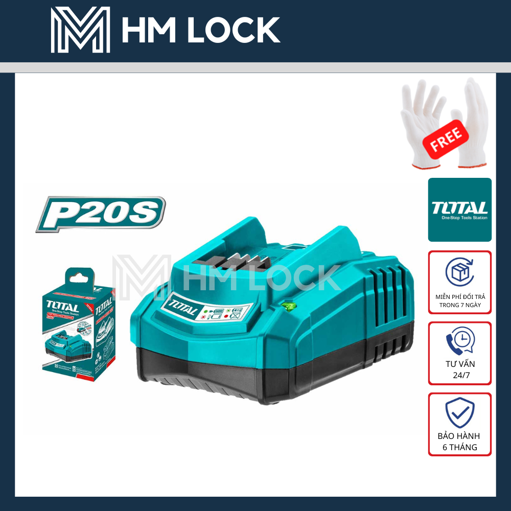 [NEW] SẠC PIN 20V / 2AH TOTAL TFCLI2001 - HÀNG CHÍNH HÃNG