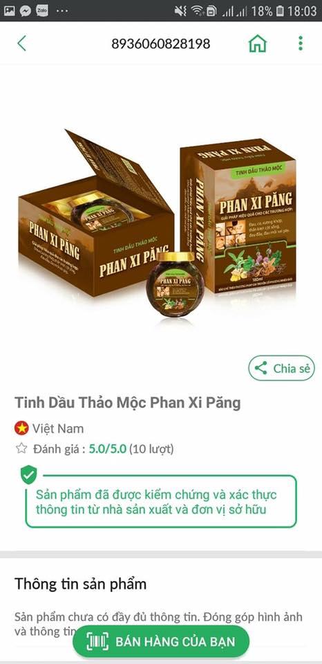 Tinh dầu thảo mộc panxipăng