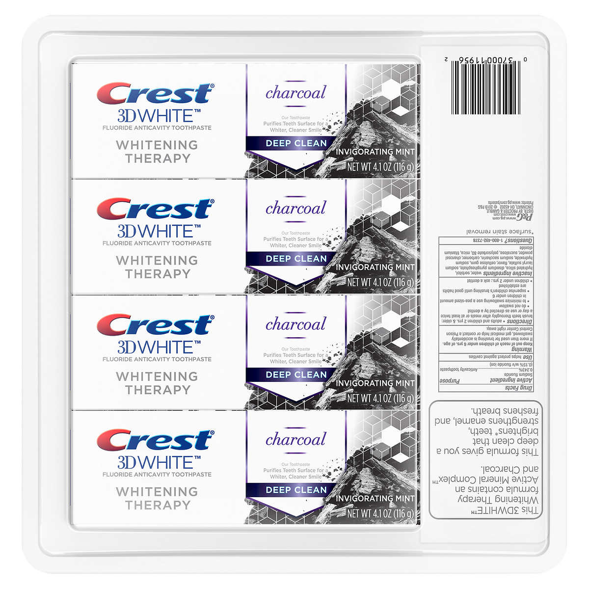 [HCM]Kem đánh răng Crest 3D White Charcoal Deep Clean Toothpaste 116g