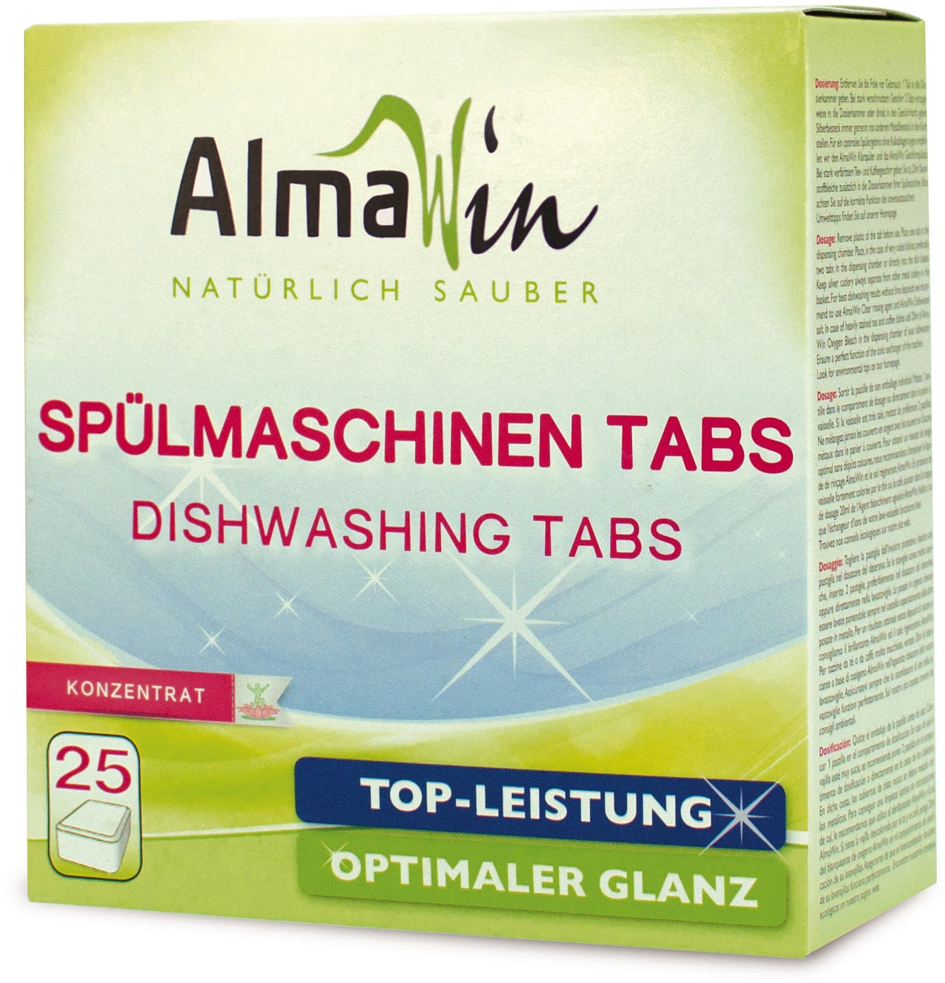 HCMViên rửa bát hữu cơ Almawin Dishwasher Tablets 25 viên x 20g