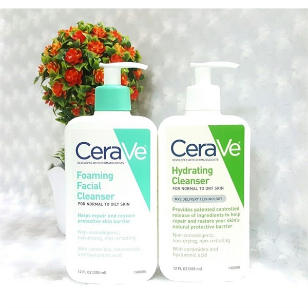 Sữa Rửa Mặt Cerave Foaming Facial 275ml Da Dầu/Da Khô
