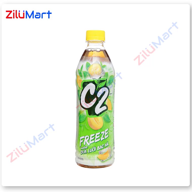Trà đen dưa lưới bạc hà C2 Freeze (thùng 24 chai) loại 455ml