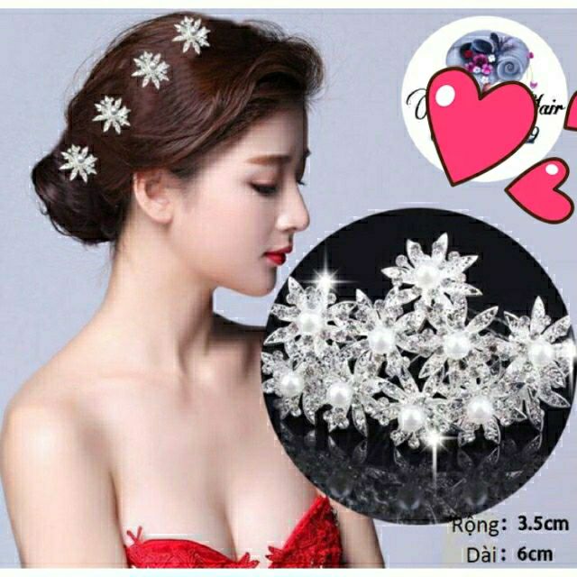 Trâm cài tóc hình bông hoa 8 cánh