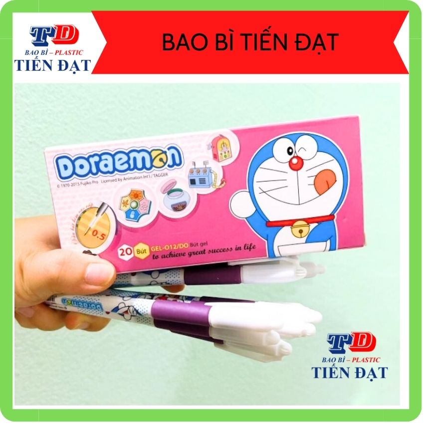 Combo 10 Cây Bút Mực Nước Thiên Long Doraemon Nét 0.5Mm Màu Tím