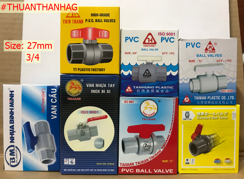 Van nước, khoá nước, Valve cầu size 27 (Có Áp dụng Freeship MAX)