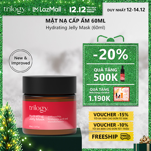 [Freeship Max] Mặt nạ cấp ẩm Trilogy Hydrating Jelly Mask 60ml [Renew]