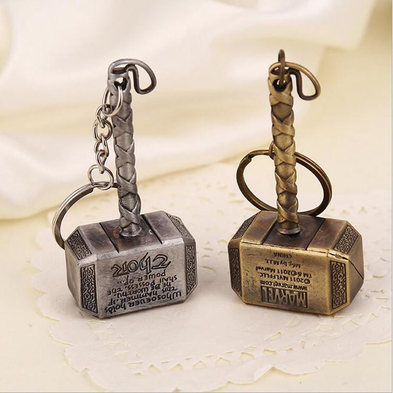 Móc khóa búa thor - mjolnir hammer - kim loại 8cm