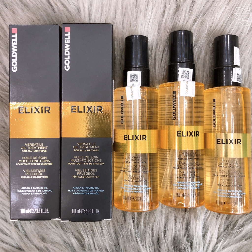 Tinh dầu dưỡng tóc Goldwell Elixir phục hồi suôn mượt, giảm xơ rối chính hãng Đức 100ml