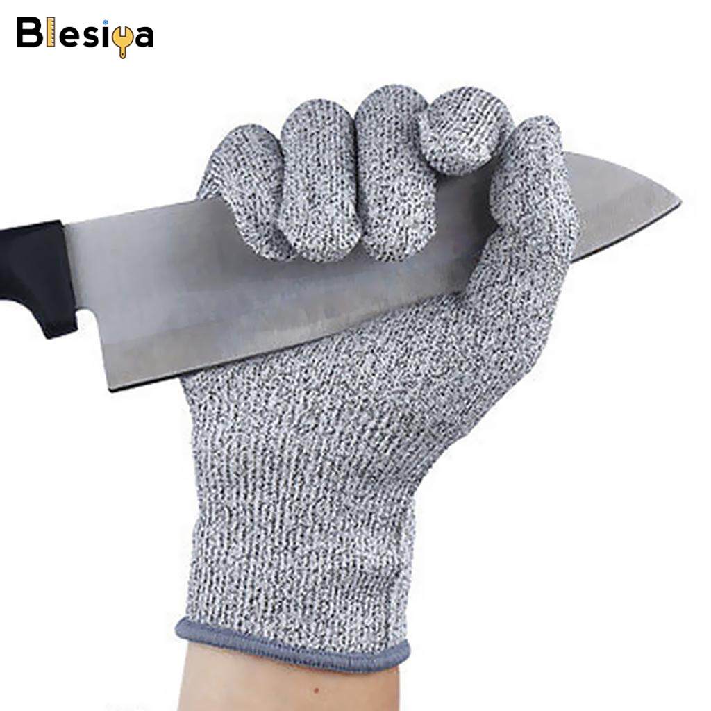 Blesiya 1 Pair Protective Work Gloves Elastic Cut Proof Stab Resistant Butcher S-XL