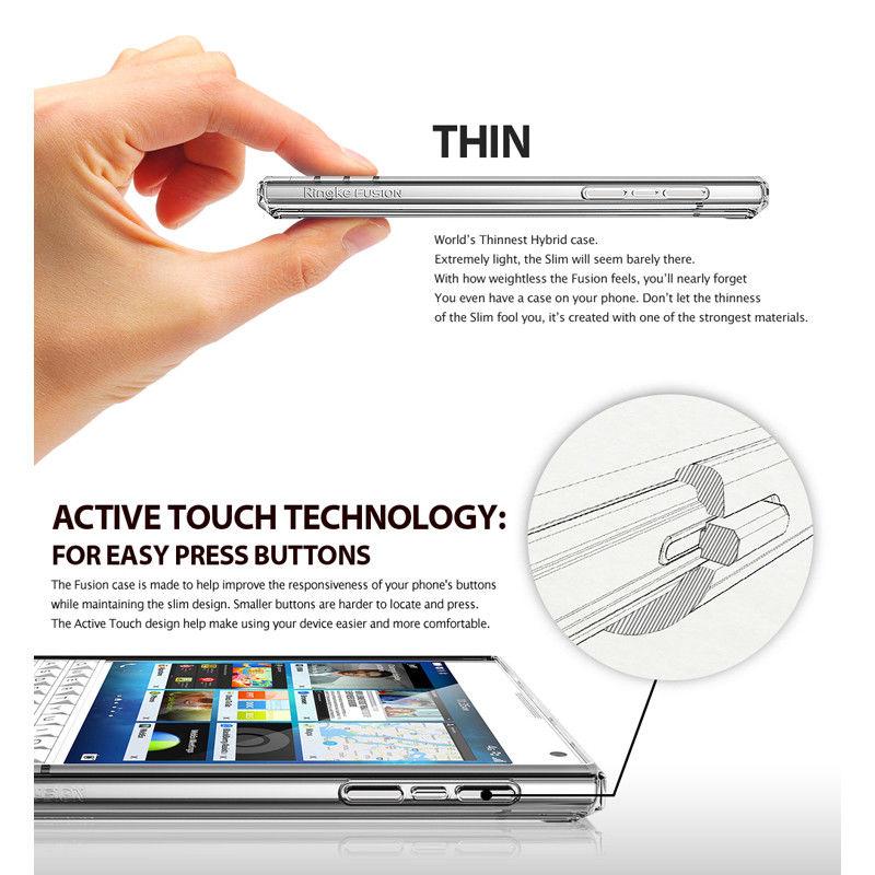 Ốp lưng Blackberry Passport Ringke Fusion (Smoke)