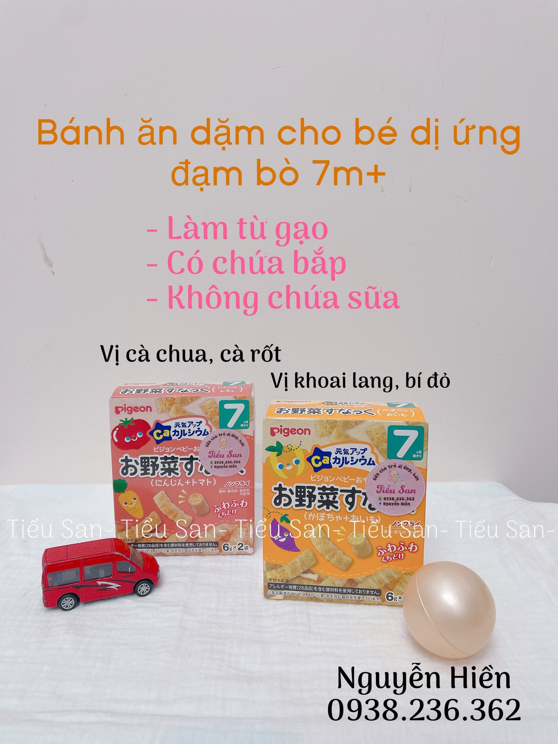 Bánh ăn dặm Pigeon cho trẻ từ 6m+