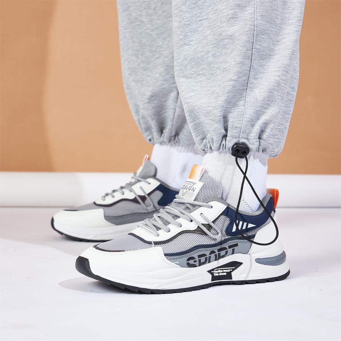Giày thể thao nam mwc 5426 - giày thể thao nam phối sọc thể thao, sneaker nam cổ thấp năng động cá tính