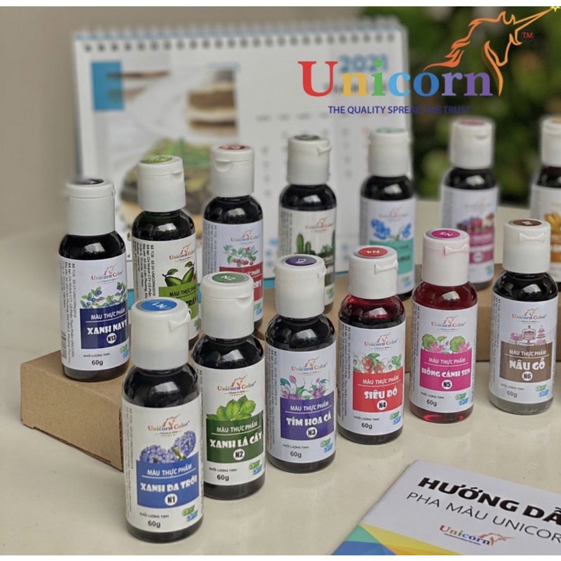 Màu Thực Phẩm Unicorn Color Chai 60gr (N1 - N16)