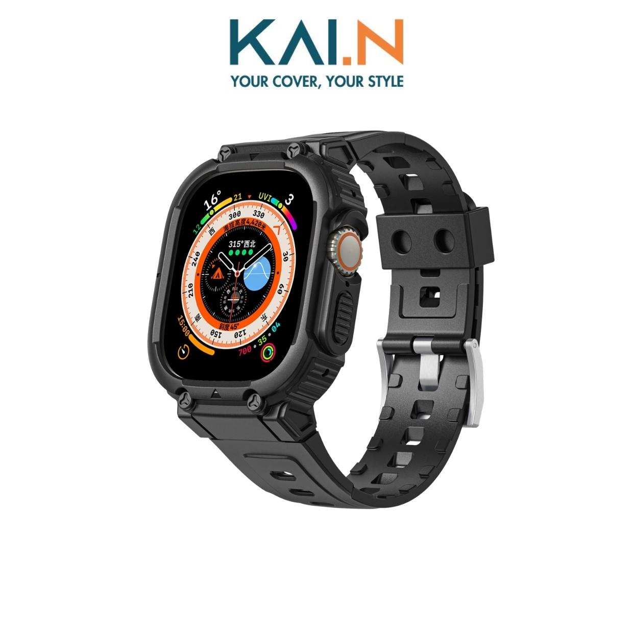 Dây đeo kèm ốp kai.n venture dành cho apple watch ultra / apple watch series 4/5/6/7/8/se/se 2022