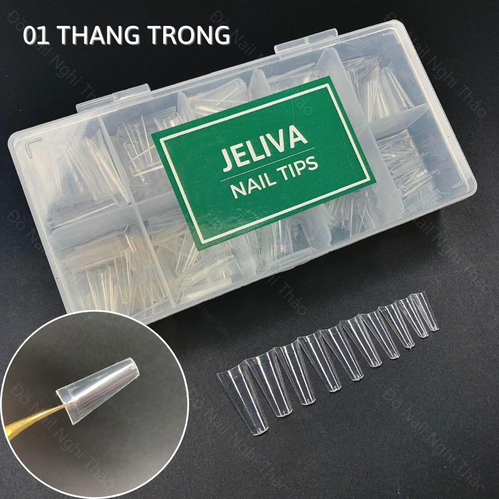 Móng tip nối đủ size JELIVA hộp 500 móng