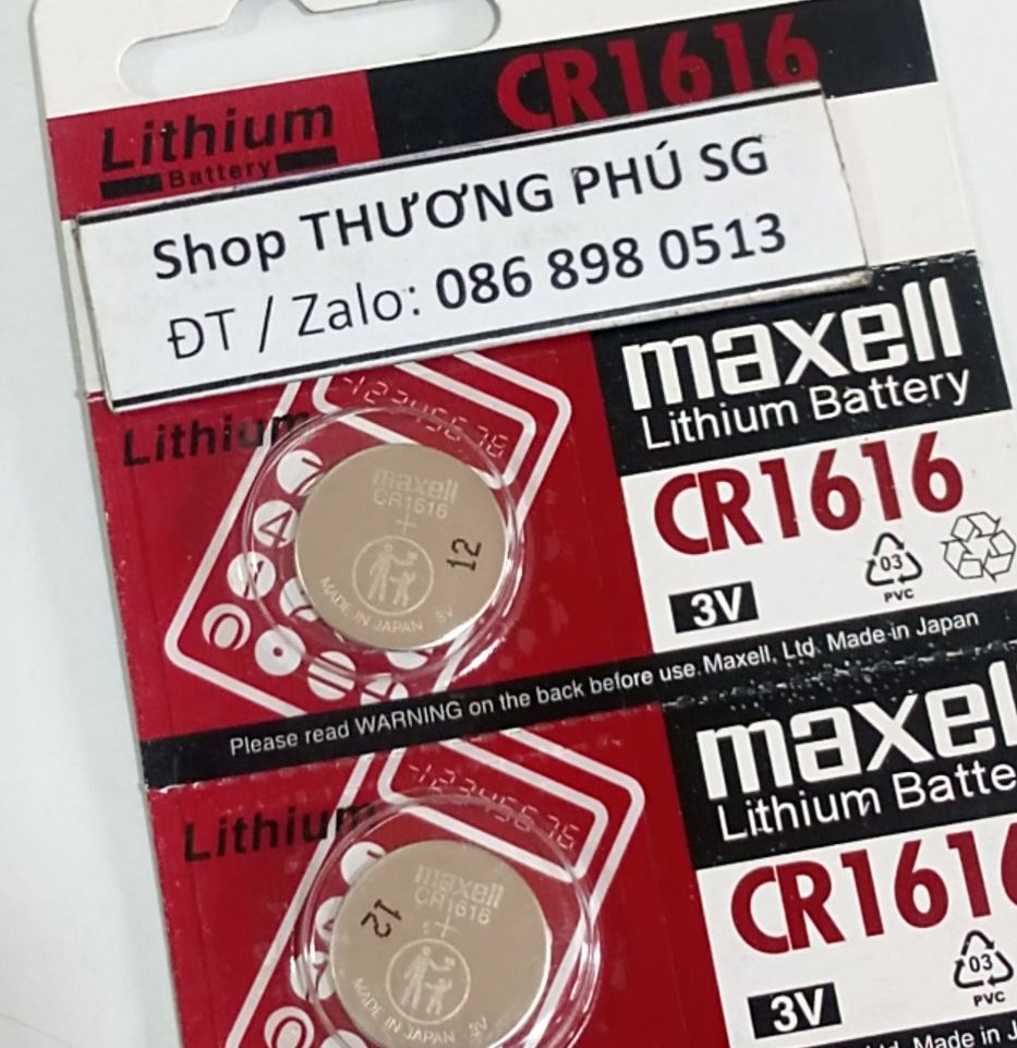 Pin Maxell Lithium Battery CR1616, 1616 - 3V (Vĩ 1 Viên)