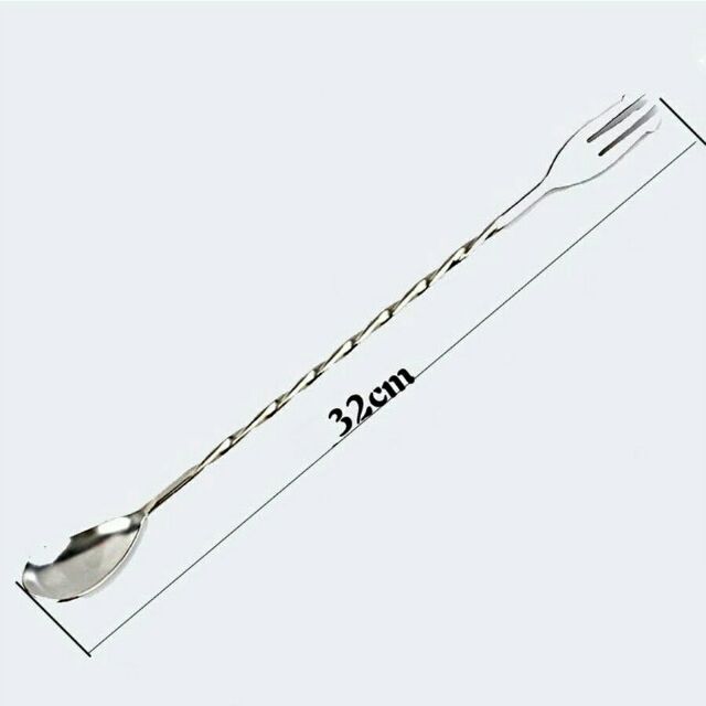 Thìa Bar 2 đầu dài 32cm, thia bar inox cho quầy pha chế